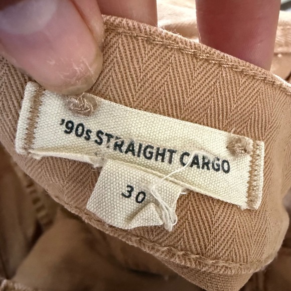 Madewell 90s Straight Cargo Pants Tan Khaki Womens Size 30 - Picture 7 of 11